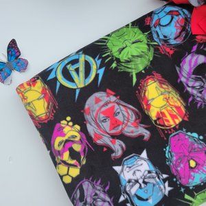 Extra Large Adult avengers Faces Allover Anti Print blanket Fleece, No Sew